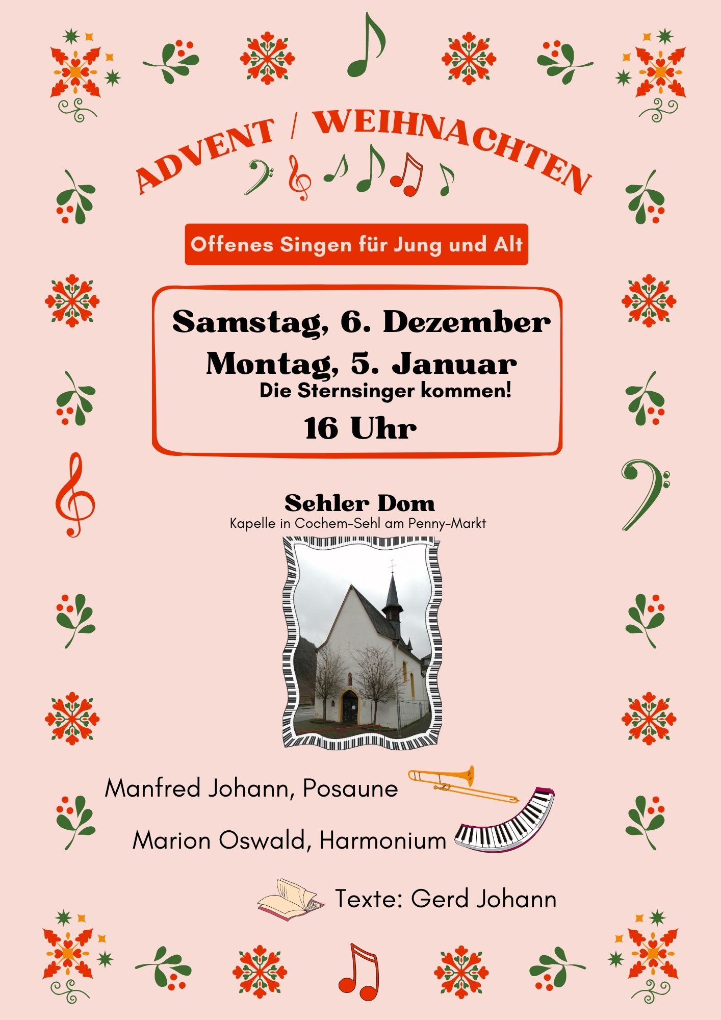 Offenes Singen im Advent-Weinachten im Sehler Dom in Cochem