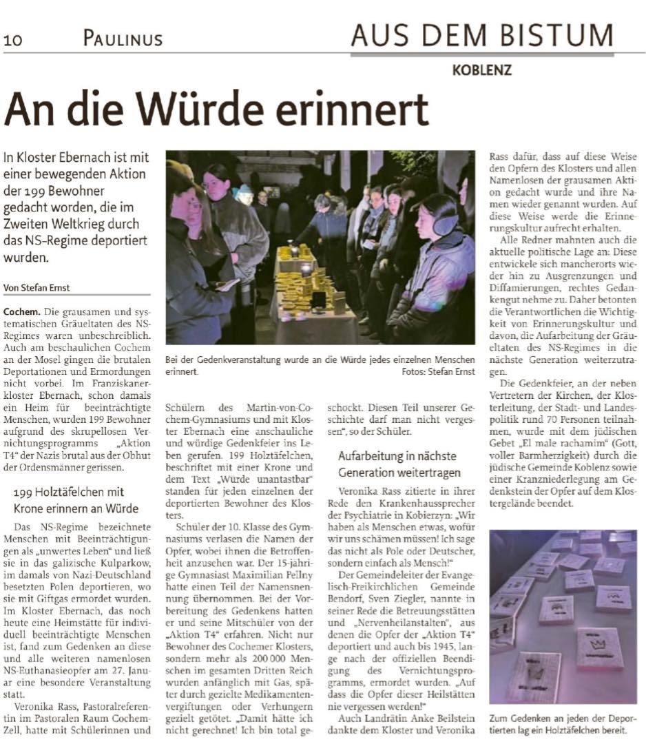 2026 PAULINUS Gedenkfeier am Mahnmal Kloster Ebernach