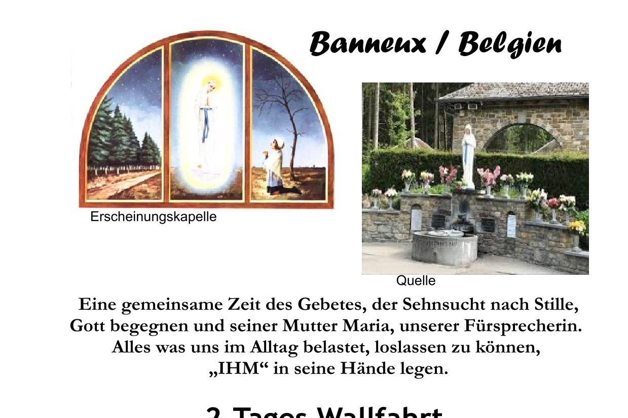 2-Tages Wallfahrt nach Banneux