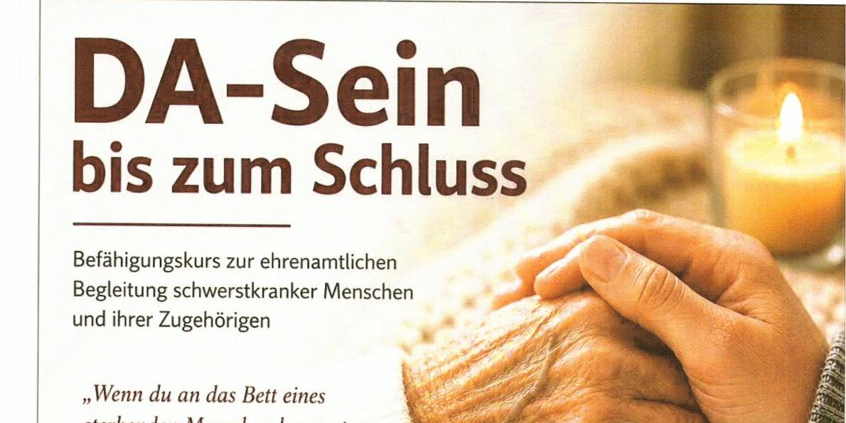 Einladung zur Veranstaltung: Da-Sein bis zum Schluss