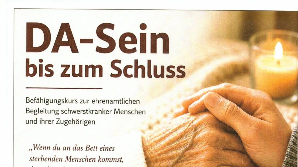 Einladung zur Veranstaltung: Da-Sein bis zum Schluss