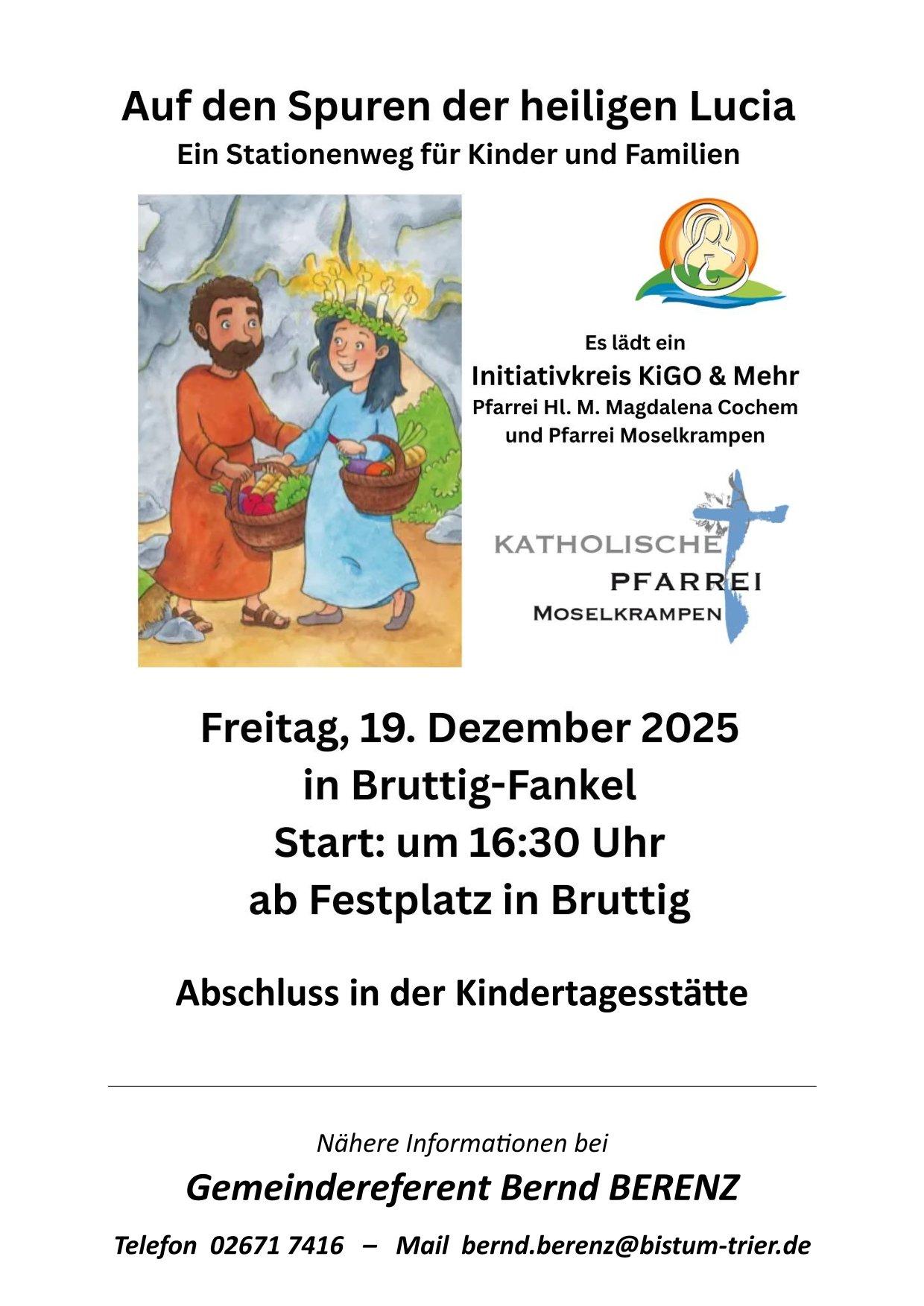 Einladung zur Veranstaltung 'Auf den Spuren der heiligen Lucia'