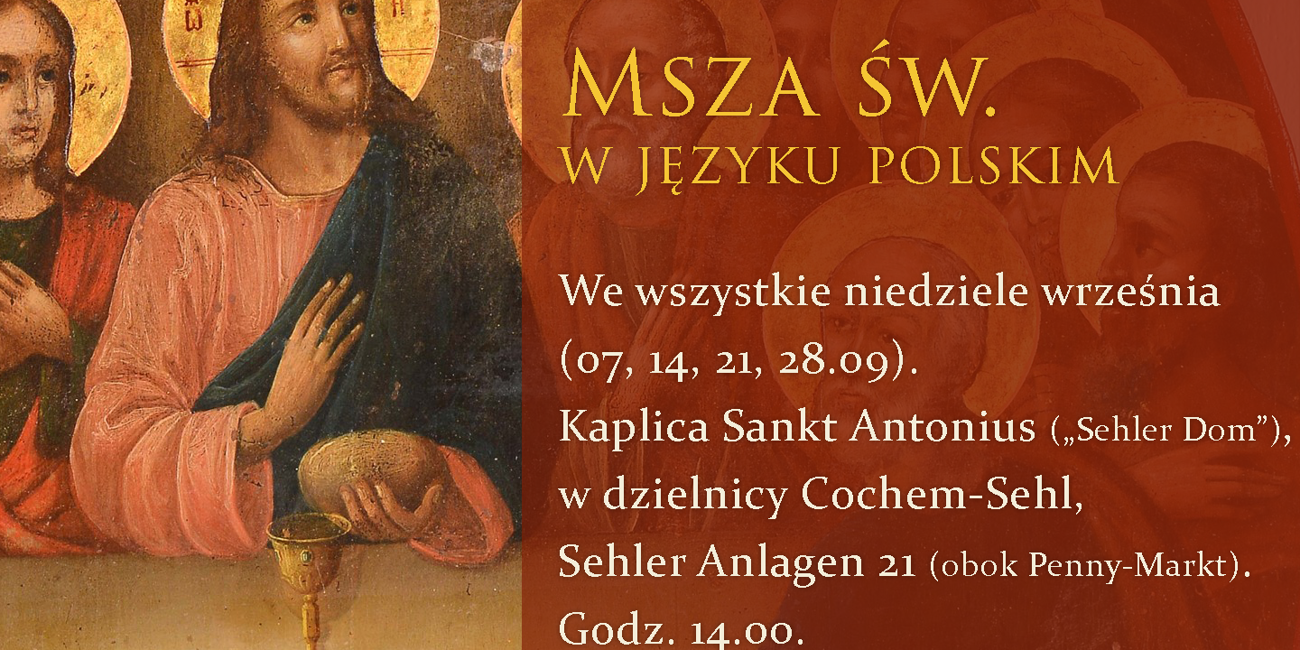 Plakat auf polnisch für die polnischen Messen 2025
