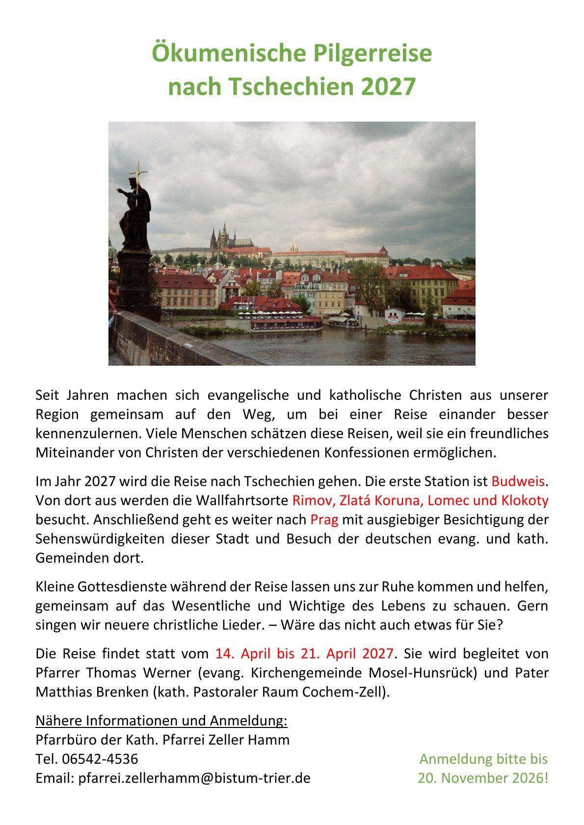 Ökum. Pilgerreise 2027