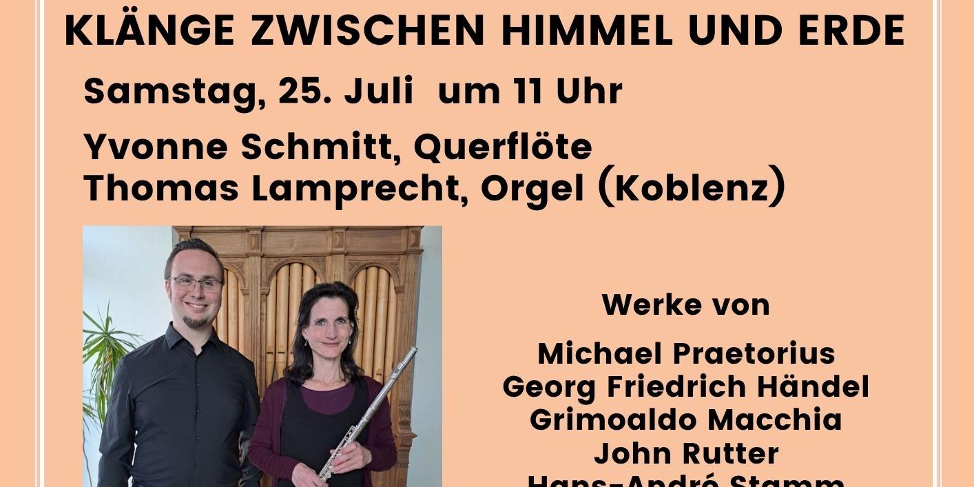 Orgelmatinée mit Yvonne Schmitt (Querflöte) und Thomas Lamprecht (Orgel) (c) Marion Oswald Orgelmatinée mit Yvonne Schmitt (Querflöte) und Thomas Lamprecht (Orgel)
