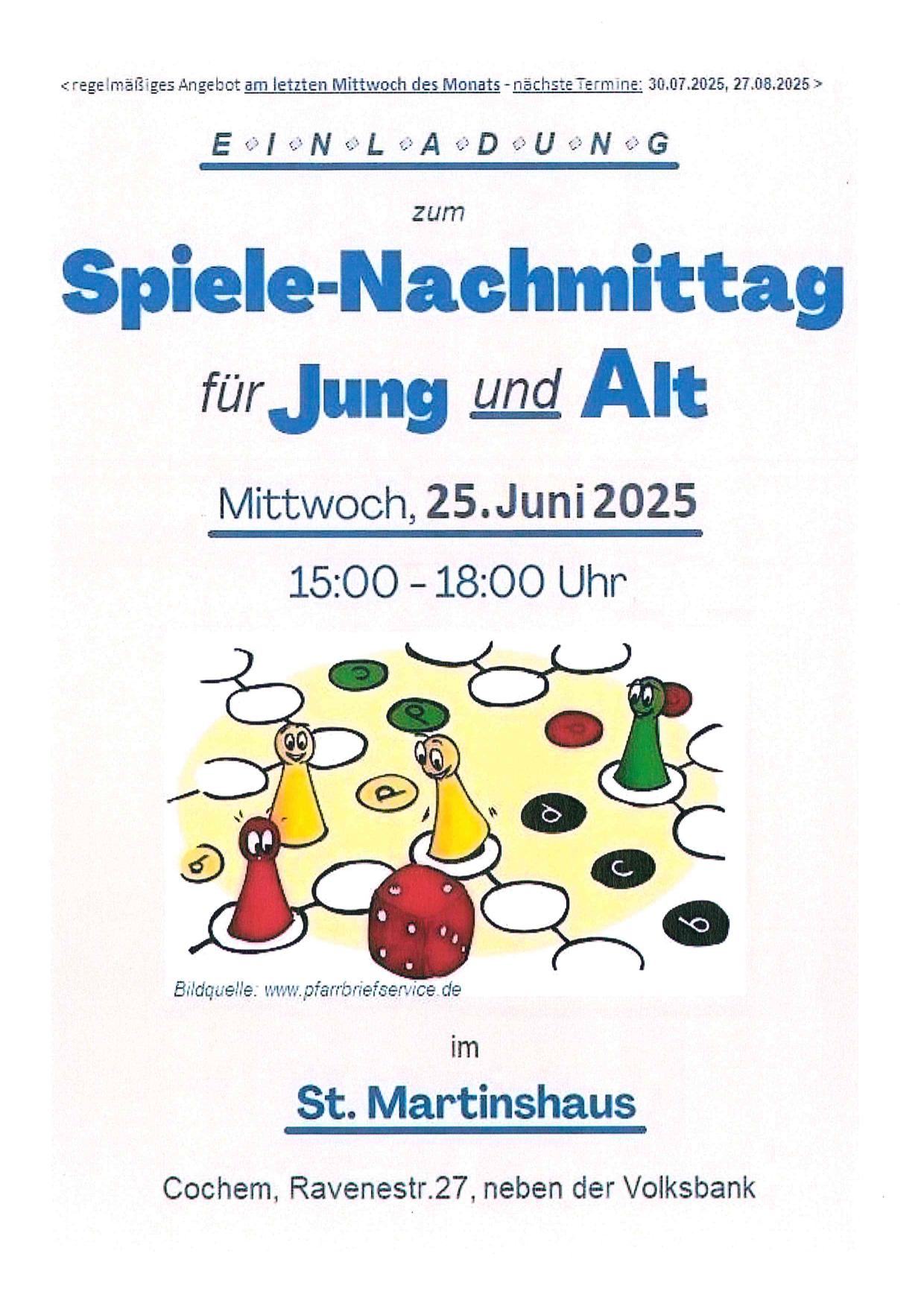 Spielenachmittag Juni 2025
